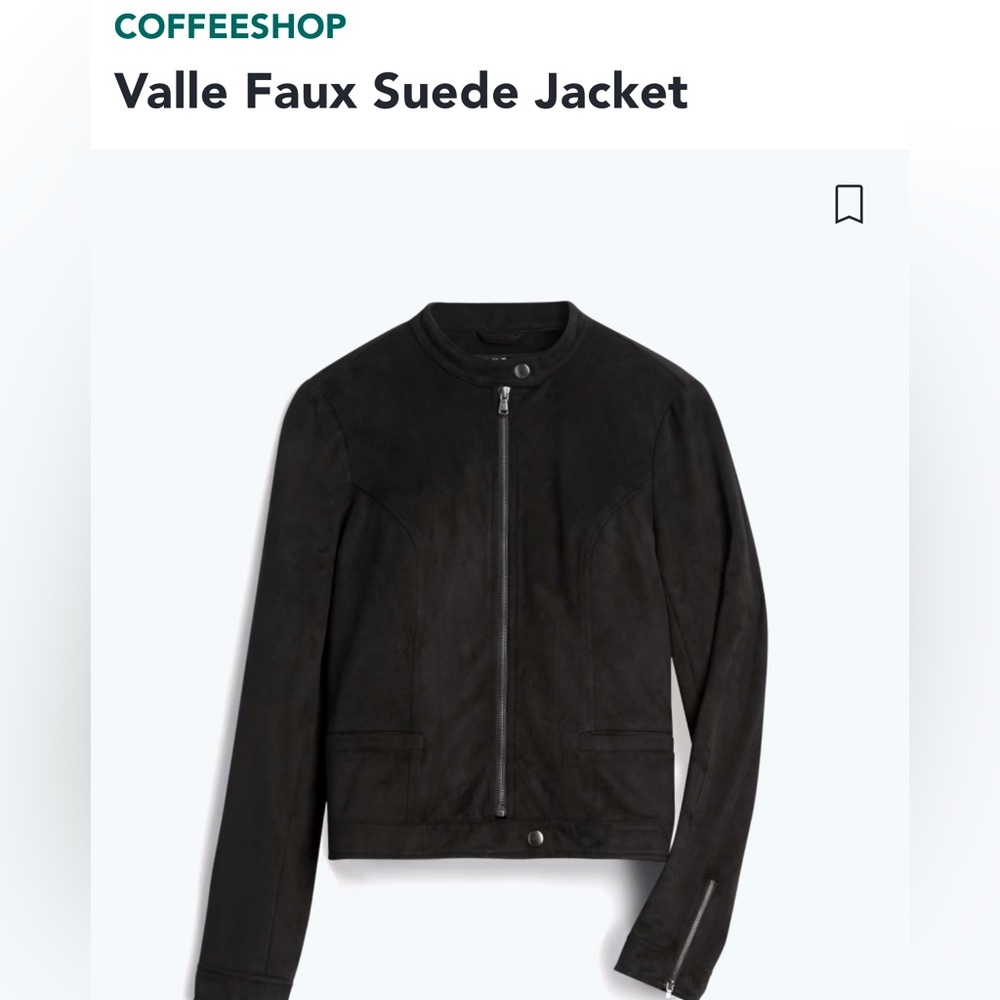 XL Black Valle Faux Sued Jacket